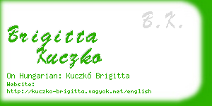 brigitta kuczko business card